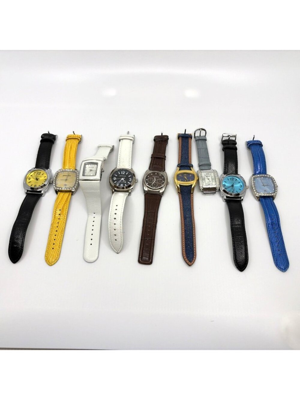 Joan Rivers Classics Lot 9 Women's Quartz Watches Leather Bands Rhinestone